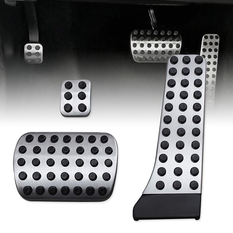 Mercedes W204-W207-W211-W212-W215-W220-E250 Uyumlu Geçme Otomatik Pedal Seti 3 Parça Siyah Krom