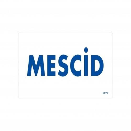 Mescid Uyarı Levhası 17,5X25 Kod:1771