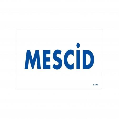 Mescid Uyarı Levhası 17,5x25 KOD:1771