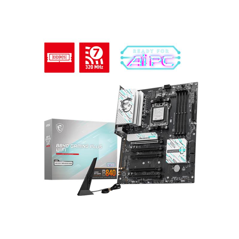 Msı B840 Gamıng Plus Wıfı Ddr5 8000Mt/S 1Xhdmı 2Xm.2 Atx Am5 (Amd Am5 9000/8000/7000 Seri̇leri̇ İle Uyumlu)