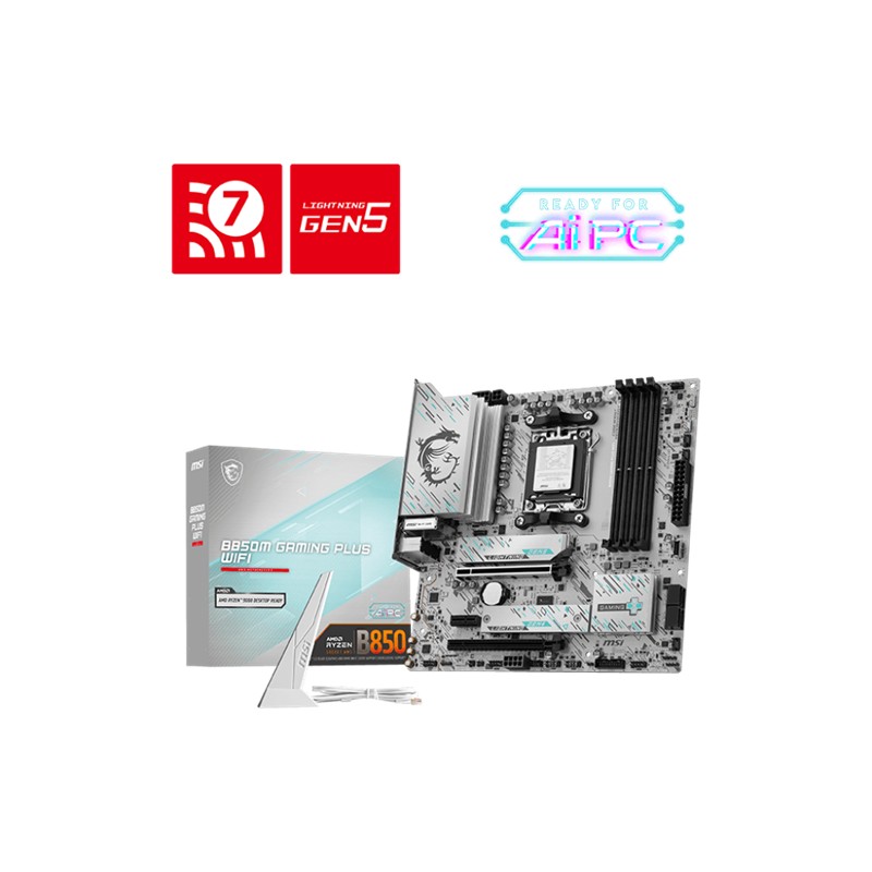 Msı B850M Gamıng Plus Wıfı Ddr5 8200Mhz 1Xhdmı 1Xdp 2Xm.2 Am5 Matx (Amd Am5 9000/8000/7000 Seri̇leri̇ İle Uyumlu)