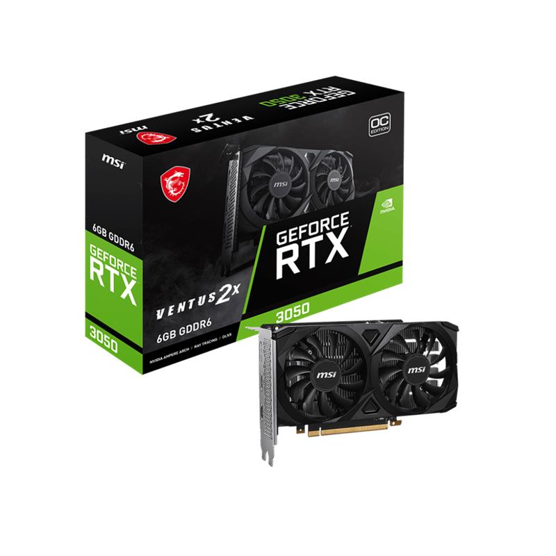 Msı Geforce Rtx3050 Ventus 2X E 6G Oc 6Gb Gddr6 96Bıt 2Xhdmı 1Xdp Ekran Kartı