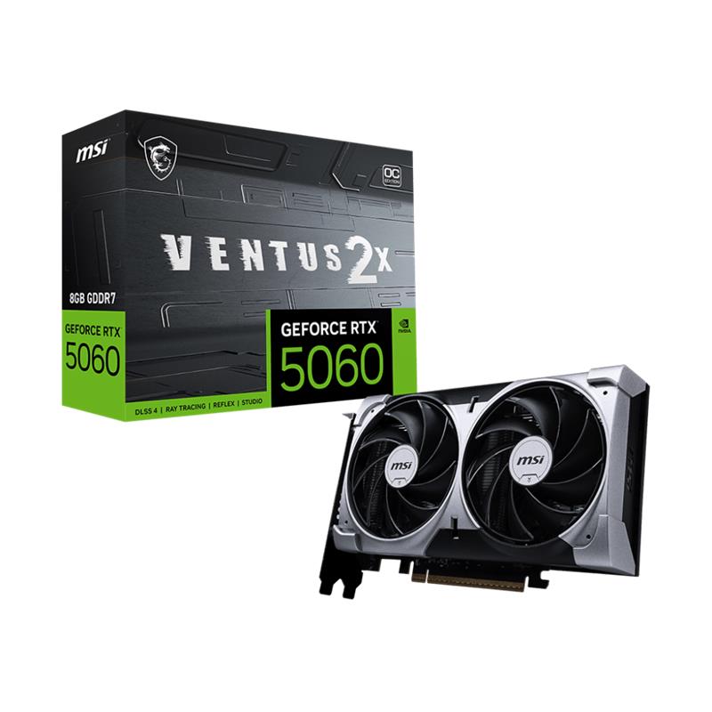 Msı Geforce Rtx5060 8G Ventus 2X Oc 8Gb Gddr7 128Bıt 1Xhdmı 3Xdp Ekran Kartı