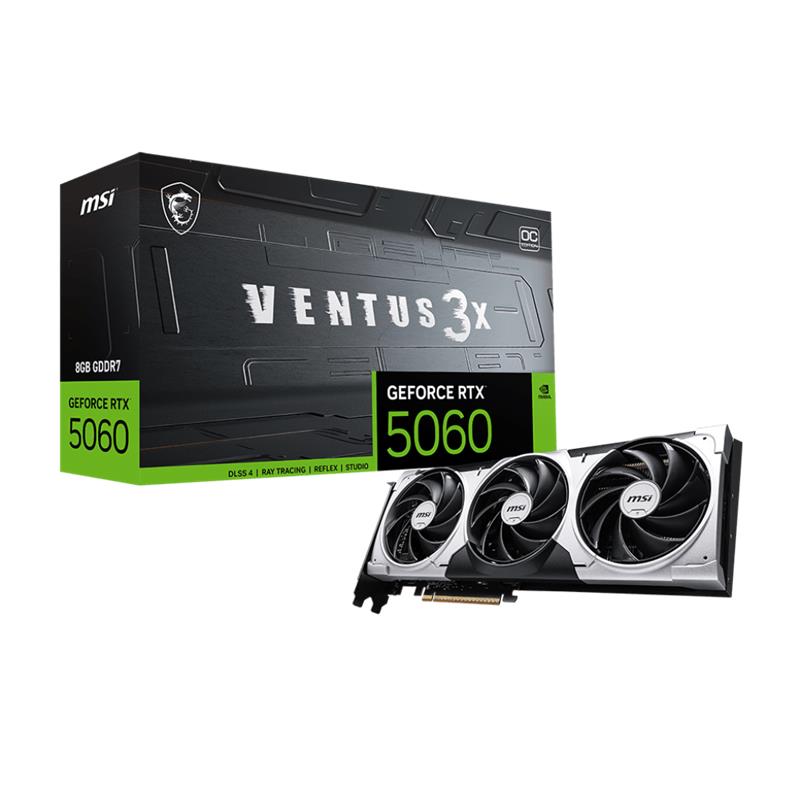 Msı Geforce Rtx5060 8G Ventus 3X Oc 8Gb Ddr7 128Bıt 3Xdp 1Xhdmı Ekran Kartı