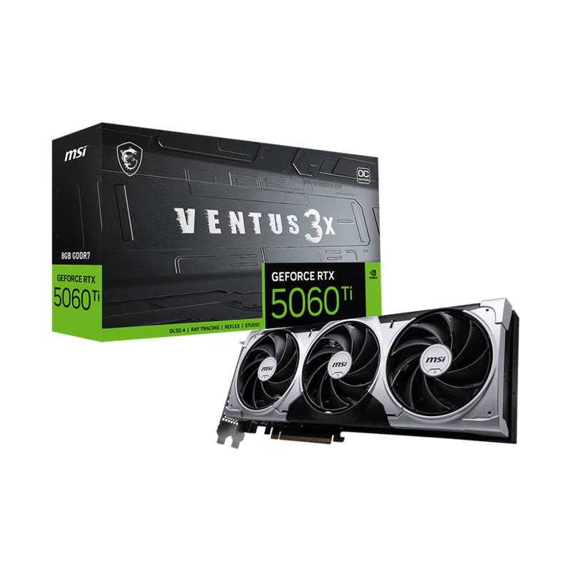 Msı Geforce Rtx5060Tı 8G Ventus 3X Oc 8Gb Ddr7 128Bıt 3Xdp 1Xhdmı Ekran Kartı