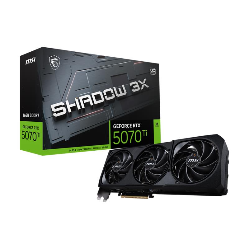 Msı Geforce Rtx5070Tı 16G Shadow 3X Oc 16Gb Gddr7 256Bıt 1Xhdmı 3Xdp Ekran Kartı