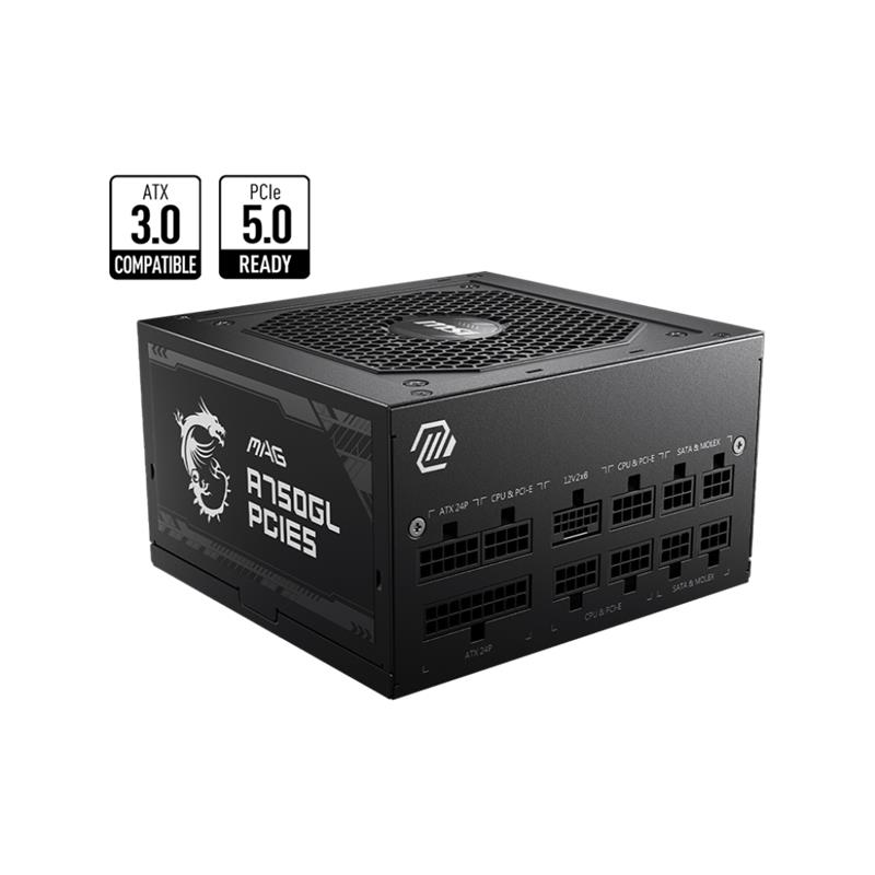 Msı Mag A750Gl Pcıe5 750W 80+ Gold Power Supply