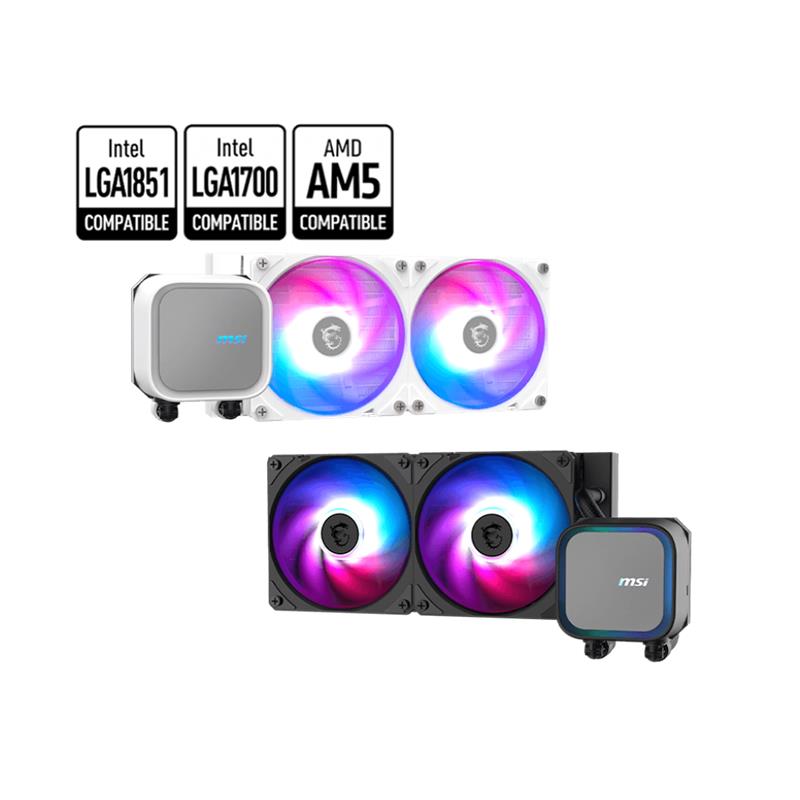 Msı Mag Corelıquıd A13 240 240Mm Argb Cpu Sıvı Soğutucusu (Lga 1700/1851/Am4/Am5 Uyumlu)