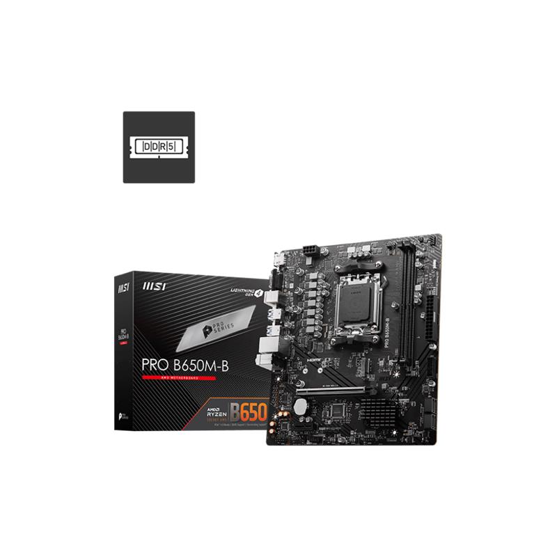 Msı Pro B650MB Ddr5 6800Mhz 1Xvga 1Xhdmı 1Xm.2 Usb 3.2 Matx Am5 (Amd Am5 9000/8000/7000 Seri̇leri̇ İle Uyumlu)