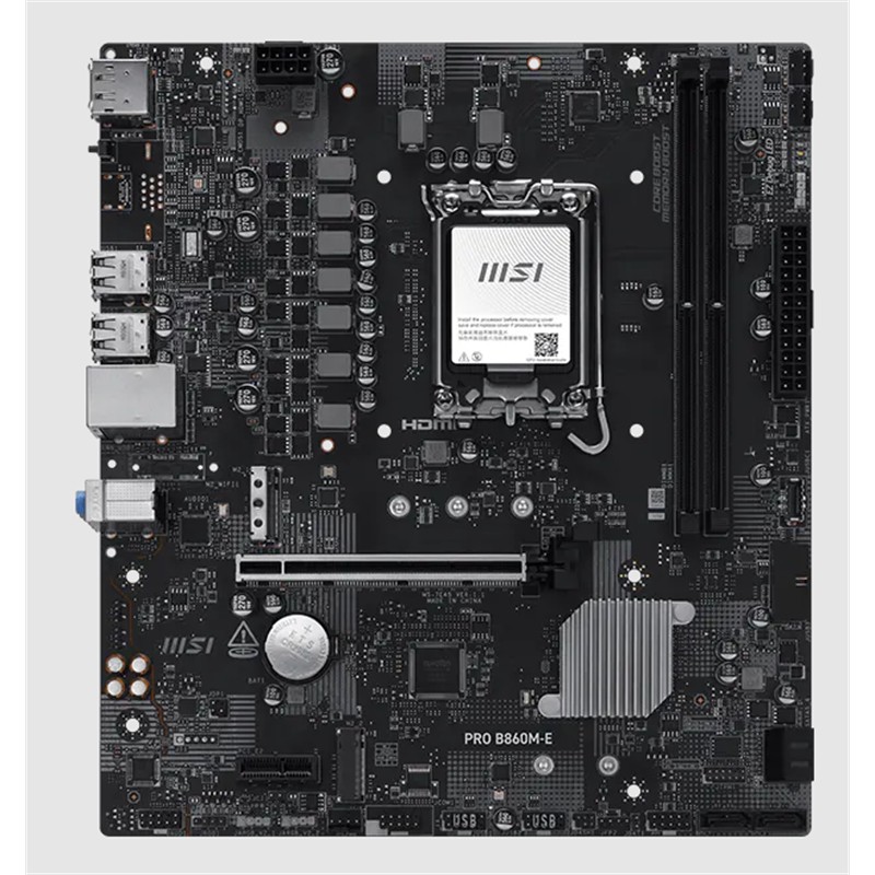 MSI PRO B860M-E DDR5 9066MHZ 1XHDMI 1XDP 2XM.2 USB MATX 1851P(INTEL ULTRA PROCESSORS SERIES 2)