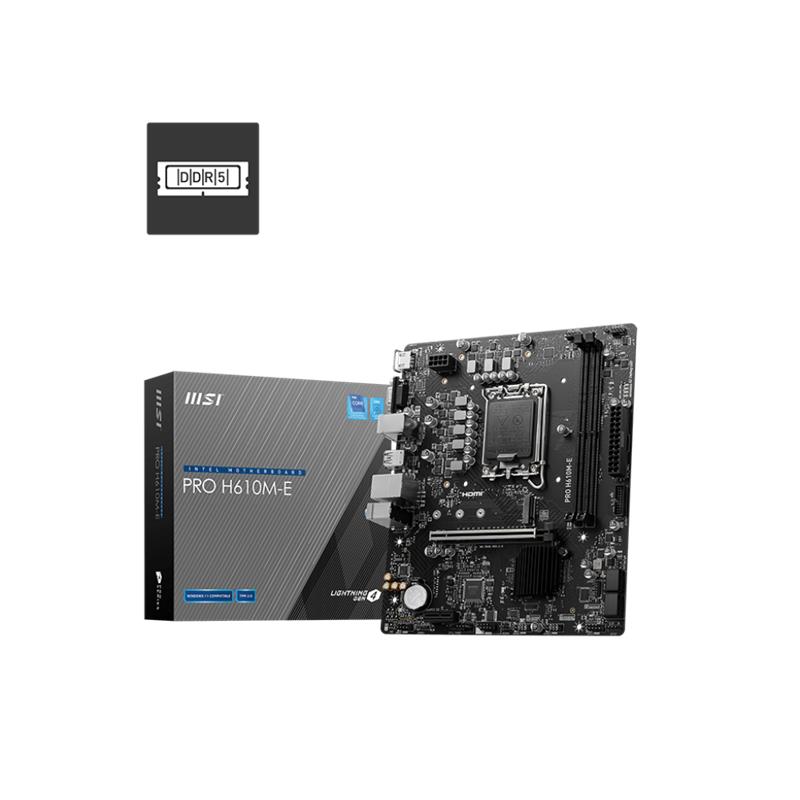 Msı Pro H610ME Ddr5 5600Mhz 1Xvga 1Xhdmı 1Xm.2 Usb 3.2 Matx 1700P (12. / 13. Ve 14. Nesi̇l İşlemci̇ Uyumlu)
