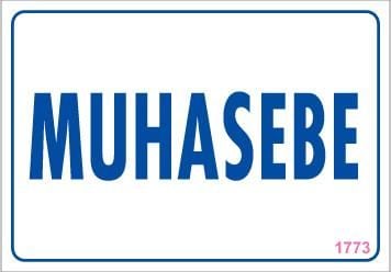 Muhasebe Uyarı Levhası 17,5X25 Kod:1773