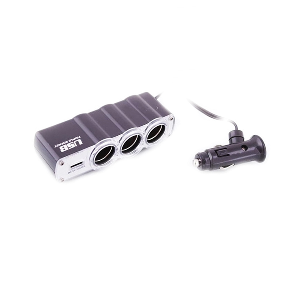 Oto Çakmaklık Çoklayıcı 3'lü Çakmak Soketi 1 USB Girişi ONT128