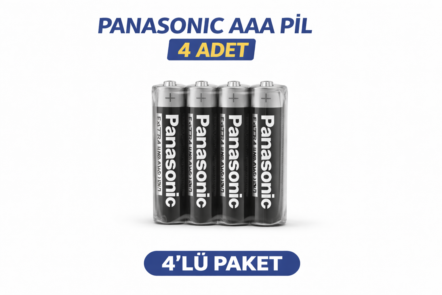 pana AAA R03 İnce Pil Zinc Carbon Extra Heavy Duty 2’li 2 Paket