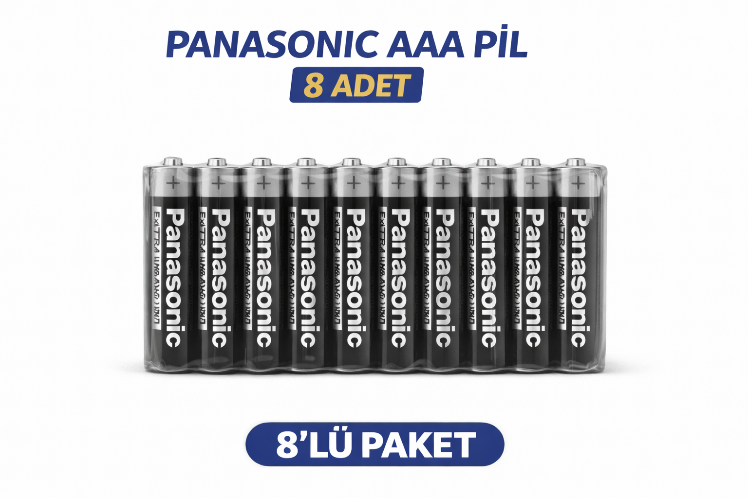 pana AAA R03 İnce Pil Zinc Carbon Extra Heavy Duty 2’li 4 Paket