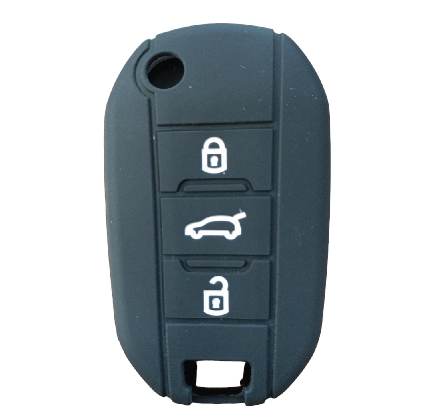 Peugeot 301 308 Anahtar Uyumlu Silikon Oto Anahtar Kumanda Kabı Kılıf Siyah