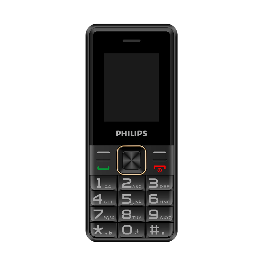 PHILIPS Xenium E6105, 128Mb, Siyah, 48Mb Ram, 1,77inc Ekran, 4G Çift Sim Desteği, FM Radyo, 1000mAh Pil, Türkiye KVK Garantili