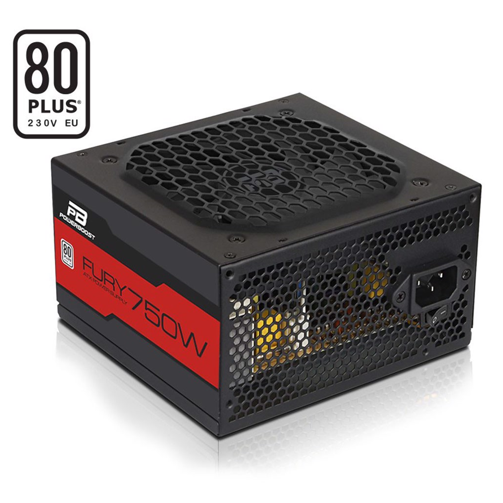 PowerBoost BST-ATX750WEU FURY ACTIVE PFC 750W 80+ GAMING Power Supply (PSU)
