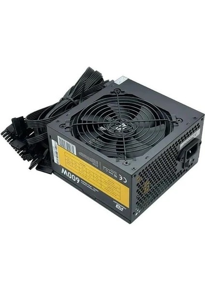 POWERBOOST PB-600AR 600W RETAIL BOX (KUTULU) 12 CM SİYAH FAN ATX POWER SUPPLY