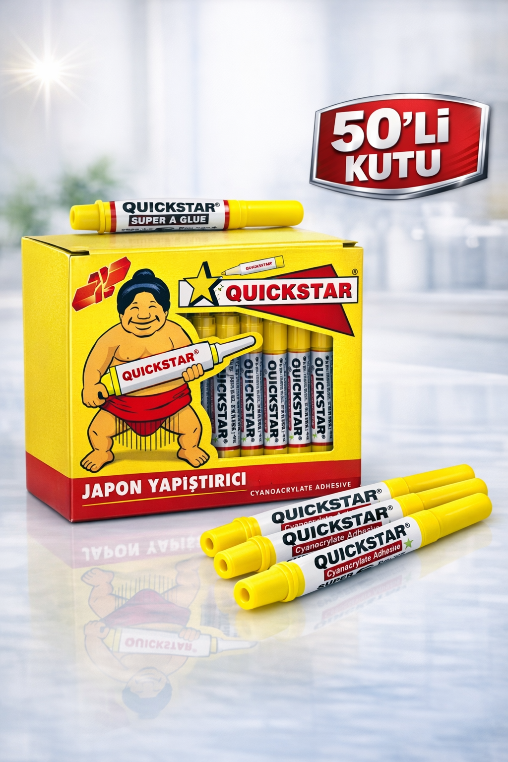 Quickstar Japon Yapıştırıcı 3g Süper Glue Siyanoakrilat Hızlı Yapıştırıcı 50 Adet
