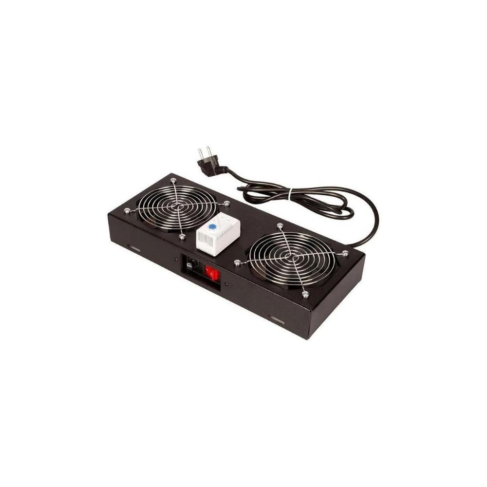 RACKSİS 2 Lİ FAN GRUBU BİLYASIZ TERMOSTATLI RAL 9005 SİYAH