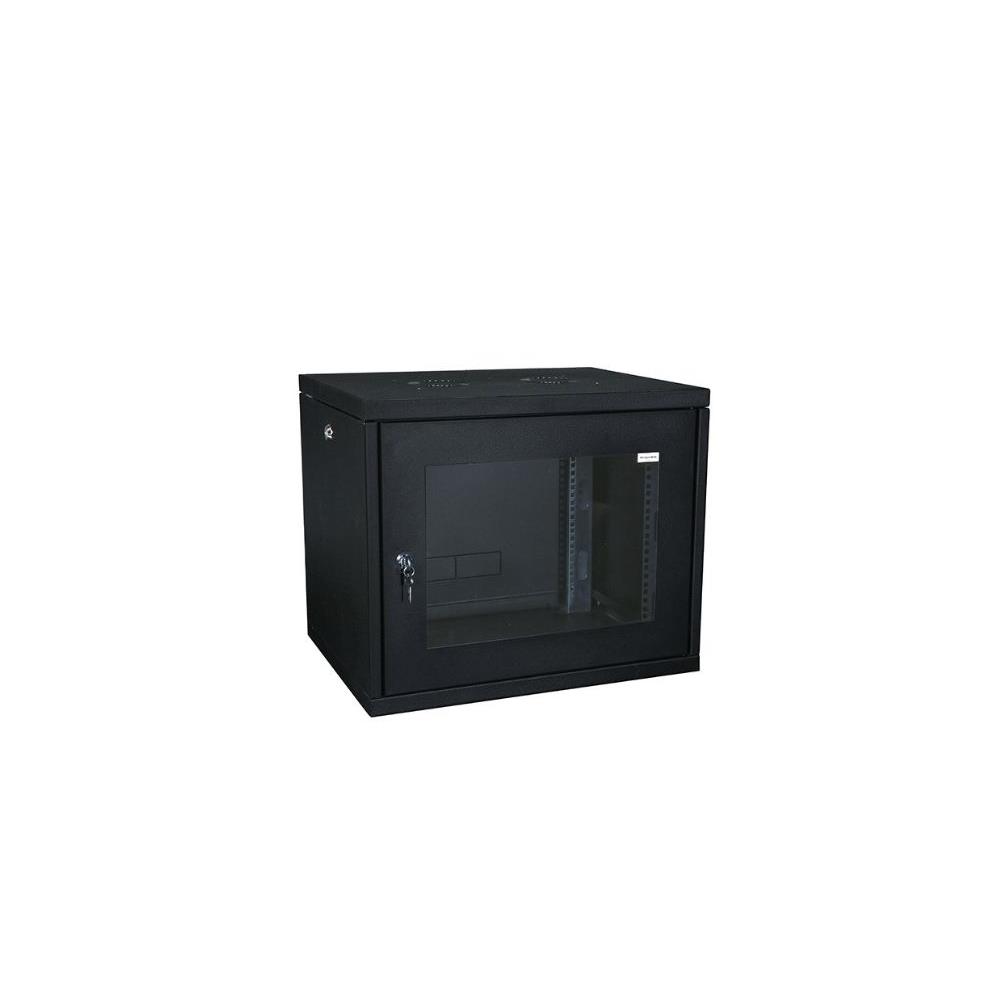 RACKSİS SOHO SERİSİ 9U 520X400 TAMPERLİ CAM KAPAKLI SİYAH KABİNET