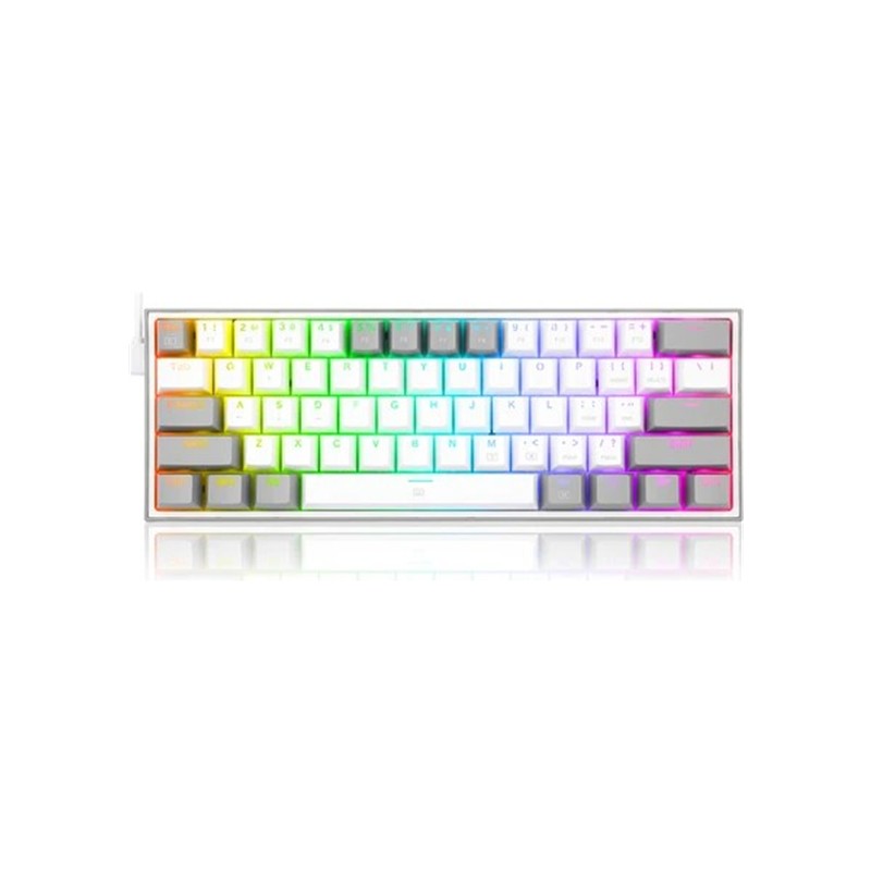 Redragon K617 Fızz Rgb Red Swıtch Mekani̇k Oyuncu Klavyesi̇ Beyaz/Gri̇