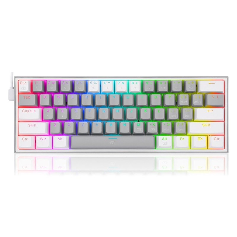 Redragon K617 Fızz Rgb Red Swıtch Mekani̇k Oyuncu Klavyesi̇ Gri̇/Beyaz