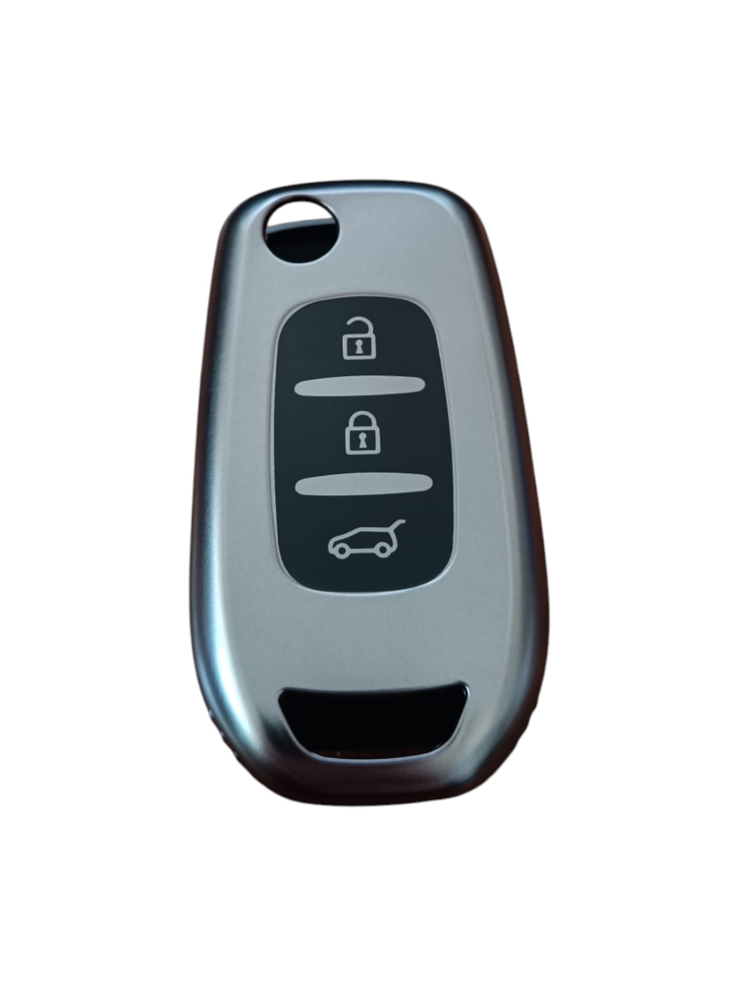 Renault Megane 4 / Clio 5 Anahtar Uyumlu Silikon Oto Anahtar Kumanda Kabı Kılıf Füme