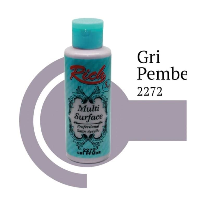 Rich Multi Surface 2272 Gri Pembe Akrilik Boya 130 Cc