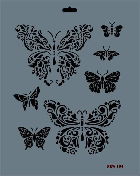 Rich New Seri N104 Stencil 35X25 Cm