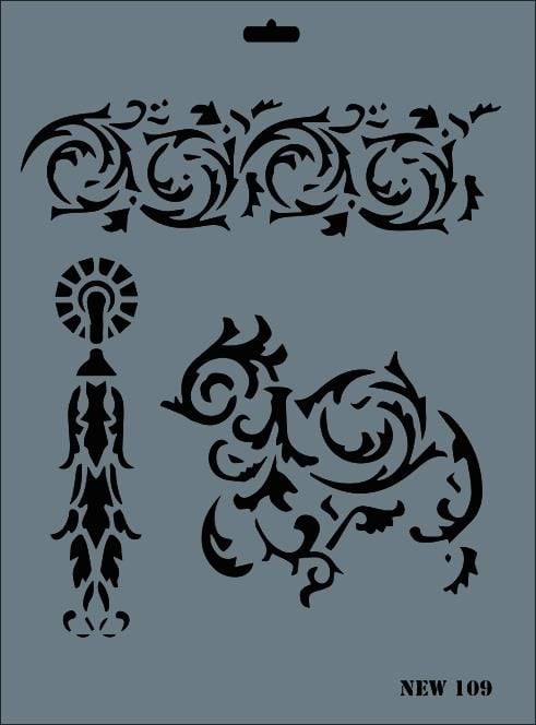 Rich New Seri N109 Stencil 35X25 Cm