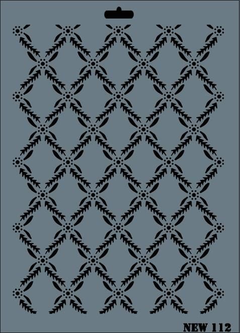 Rich New Seri N112 Stencil 35X25 Cm