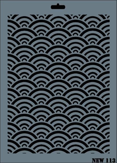 Rich New Seri N113 Stencil 35X25 Cm