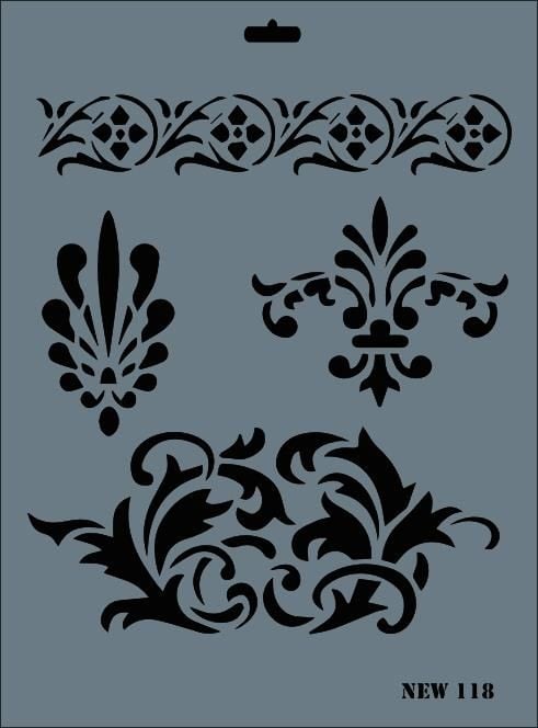 Rich New Seri N118 Stencil 35X25 Cm
