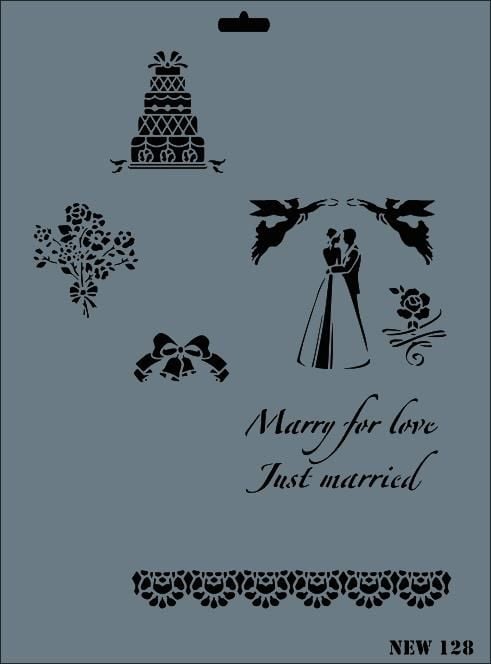 Rich New Seri N128 Stencil 35X25 Cm