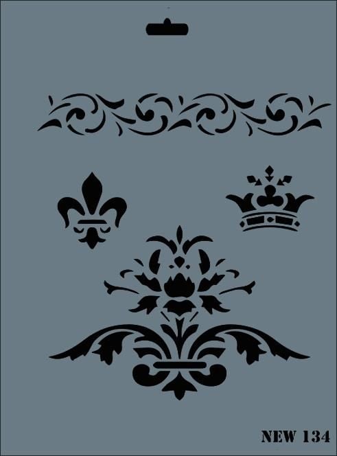 Rich New Seri N134 Stencil 35X25 Cm