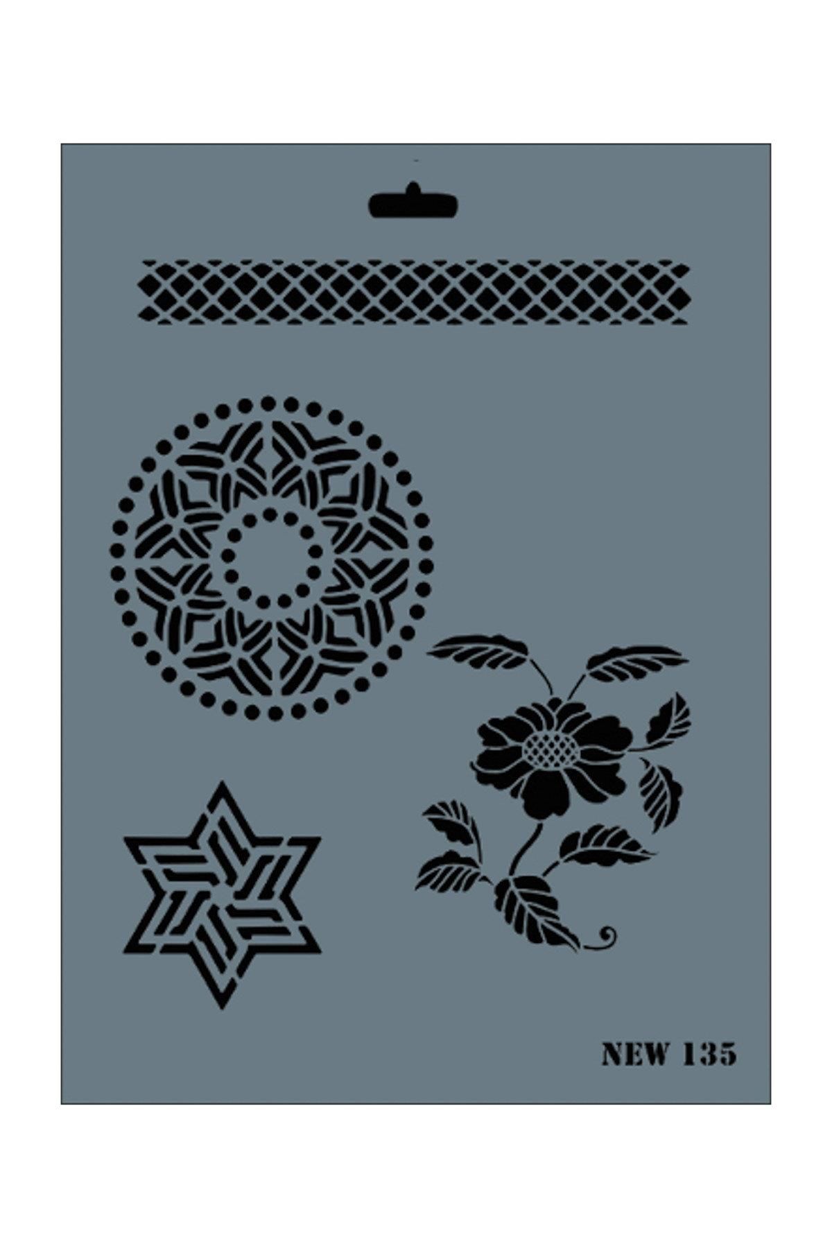 Rich New Seri N135 Stencil 35X25 Cm