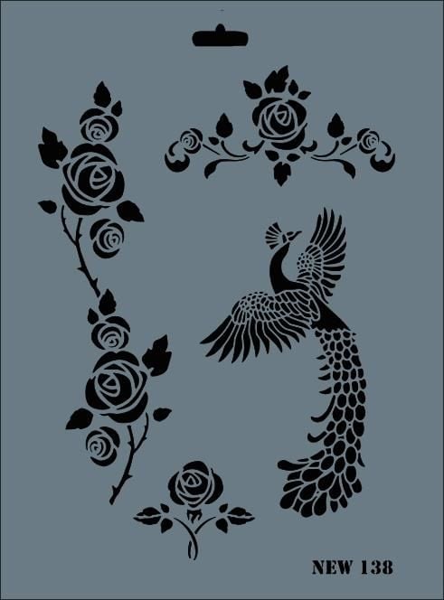 Rich New Seri N138 Stencil 35X25 Cm