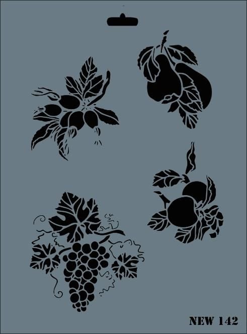 Rich New Seri N142 Stencil 35X25 Cm