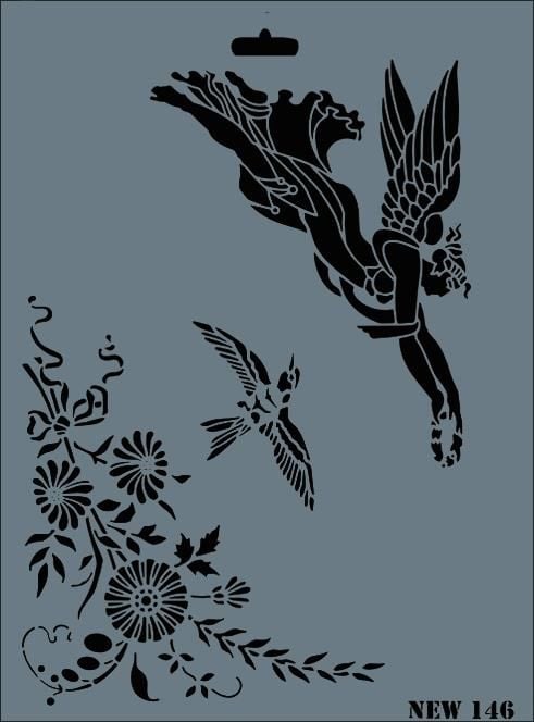 Rich New Seri N146 Stencil 35X25 Cm