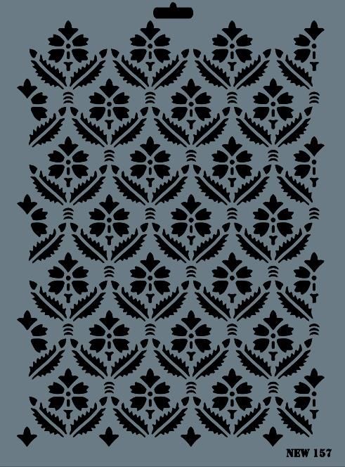 Rich New Seri N-157 Stencil 35x25 cm