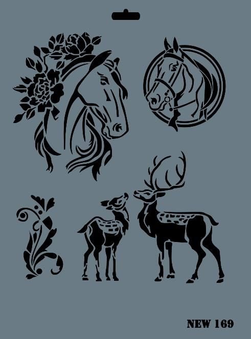 Rich New Seri N169 Stencil 35X25 Cm