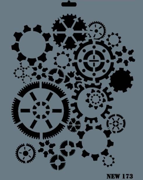 Rich New Seri N173 Stencil 35X25 Cm