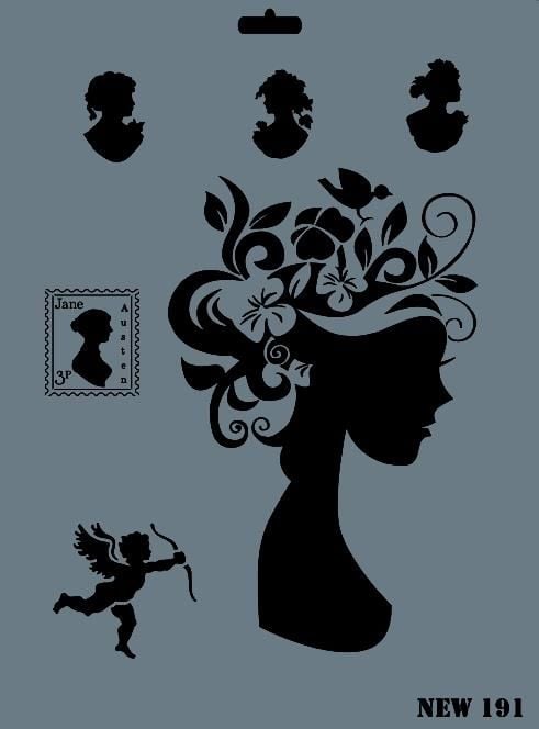 Rich New Seri N191 Stencil 35X25 Cm