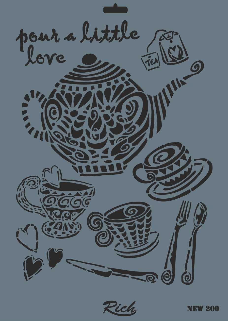 Rich New Seri N200 Stencil 35X25 Cm