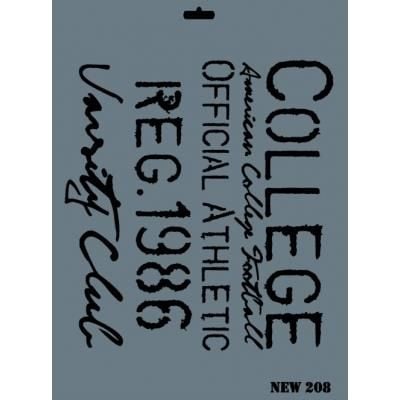 Rich New Seri N208 Stencil 35X25 Cm