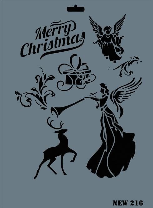 Rich New Seri N216 Stencil 35X25 Cm