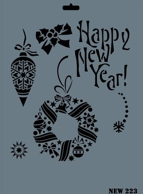 Rich New Seri N223 Stencil 35X25 Cm