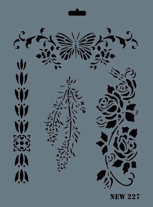 Rich New Seri N227 Stencil 35X25 Cm